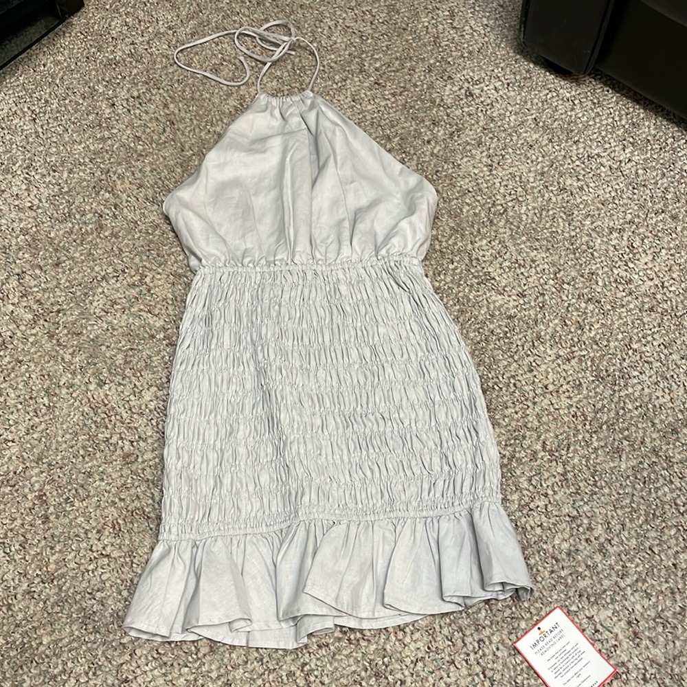New linen halter dress